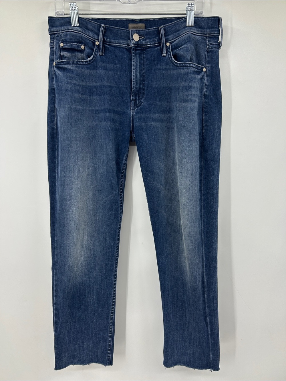 Mother The Drop Out Fray Moon Dark Denim Jeans Size 28